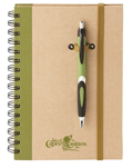 Green 8" x 6" Spiral Notebook Pen Combo