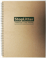 Stop Litter Screen Printed Soy Based Inks Notebook
